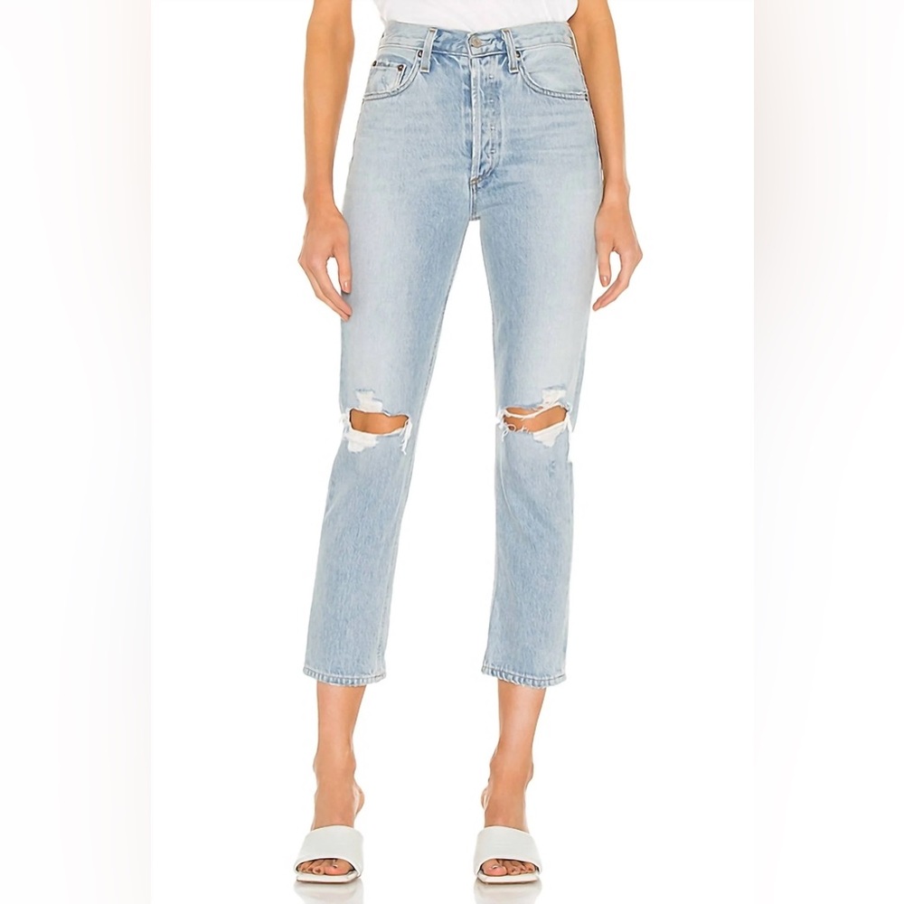 NEW AGOLDE Riley High Rise Straight Crop Jeans Size 29